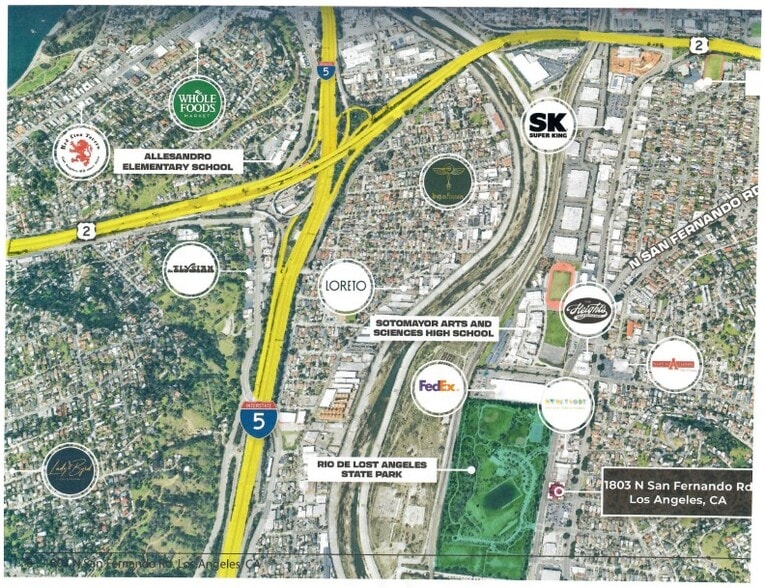 1803 N San Fernando Rd, Los Angeles, CA à vendre - Aérien – Image 2 sur 16