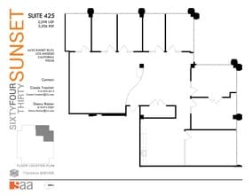 6430 W Sunset Blvd, Los Angeles, CA à louer Plan d’étage– Image 1 sur 1