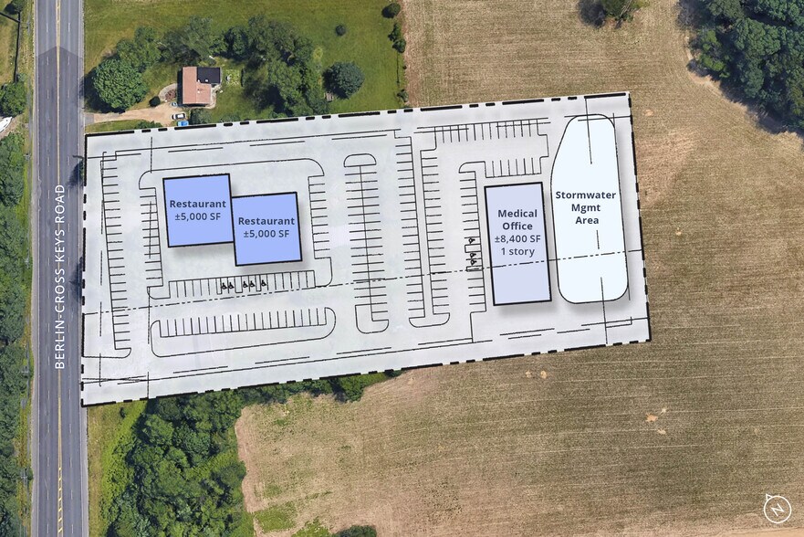 460-470 Berlin Cross Keys Rd, Williamstown, NJ à vendre - Plan de site – Image 3 sur 3