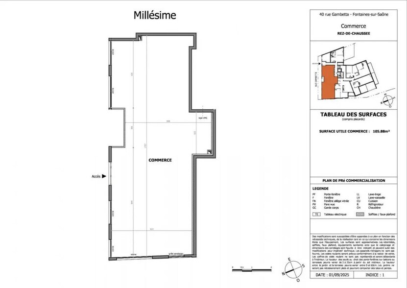 Local commercial dans Fontaines-sur-Saône à vendre - Plan d’étage – Image 2 sur 2