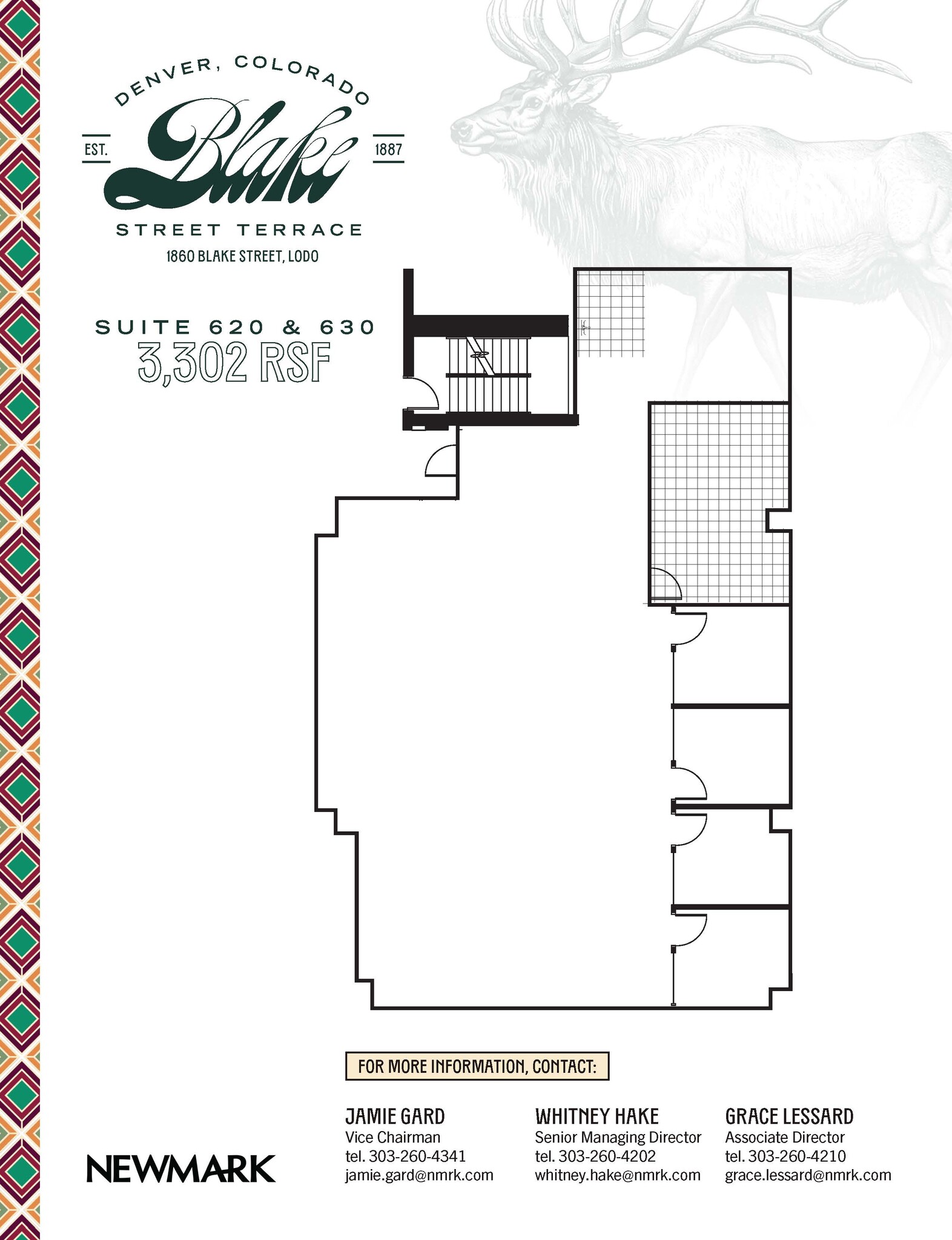 1860 Blake St, Denver, CO à louer Plan d’étage– Image 1 sur 1