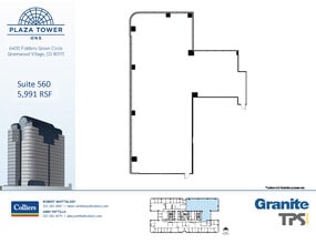 6400 S Fiddlers Green Cir, Greenwood Village, CO à louer Plan d’étage– Image 1 sur 1