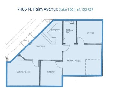 7475 N Palm Ave, Fresno, CA à louer Plan d’étage– Image 1 sur 1