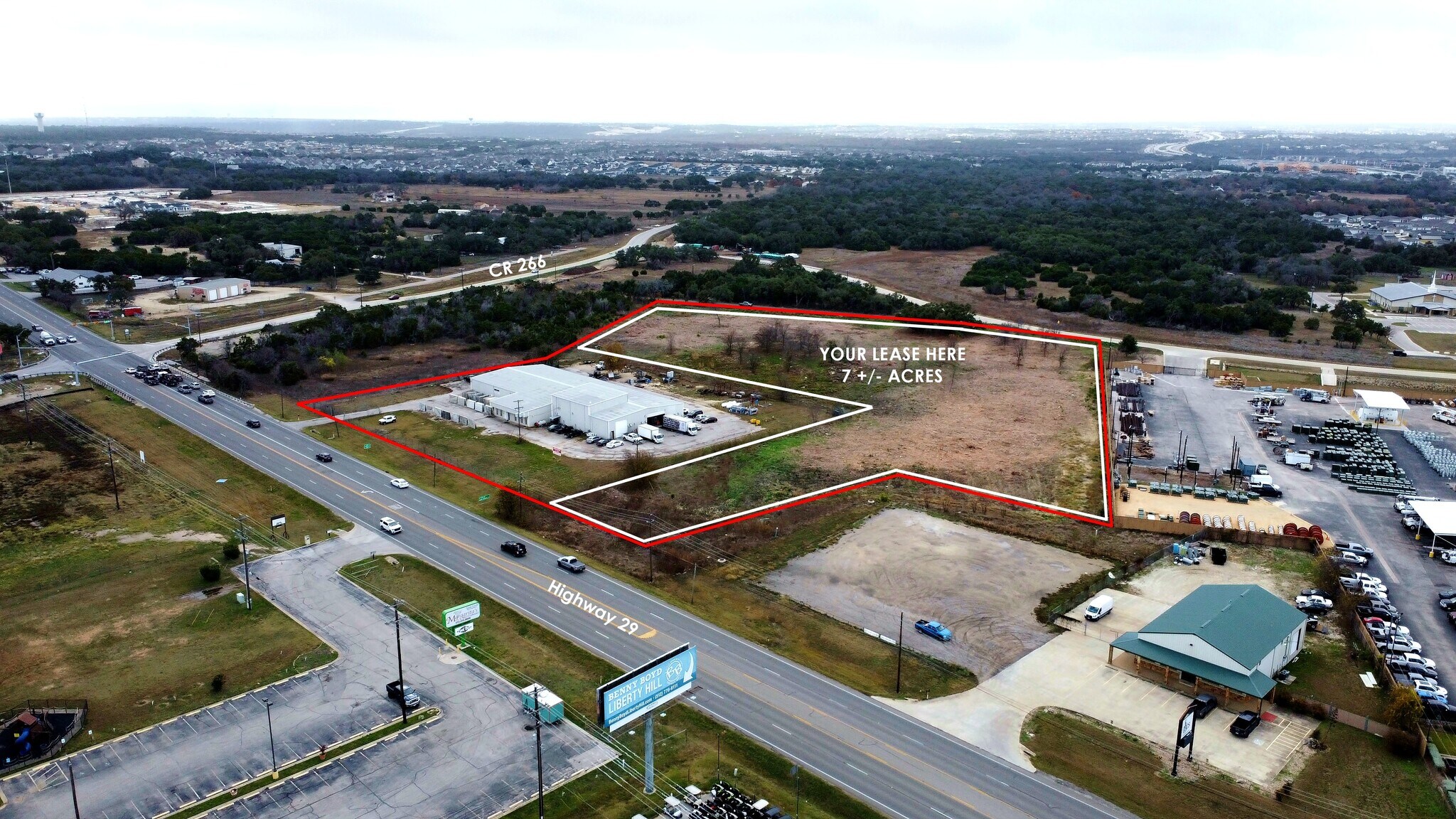 10355 Hwy 29 W, Liberty Hill, TX à louer Aérien– Image 1 sur 3