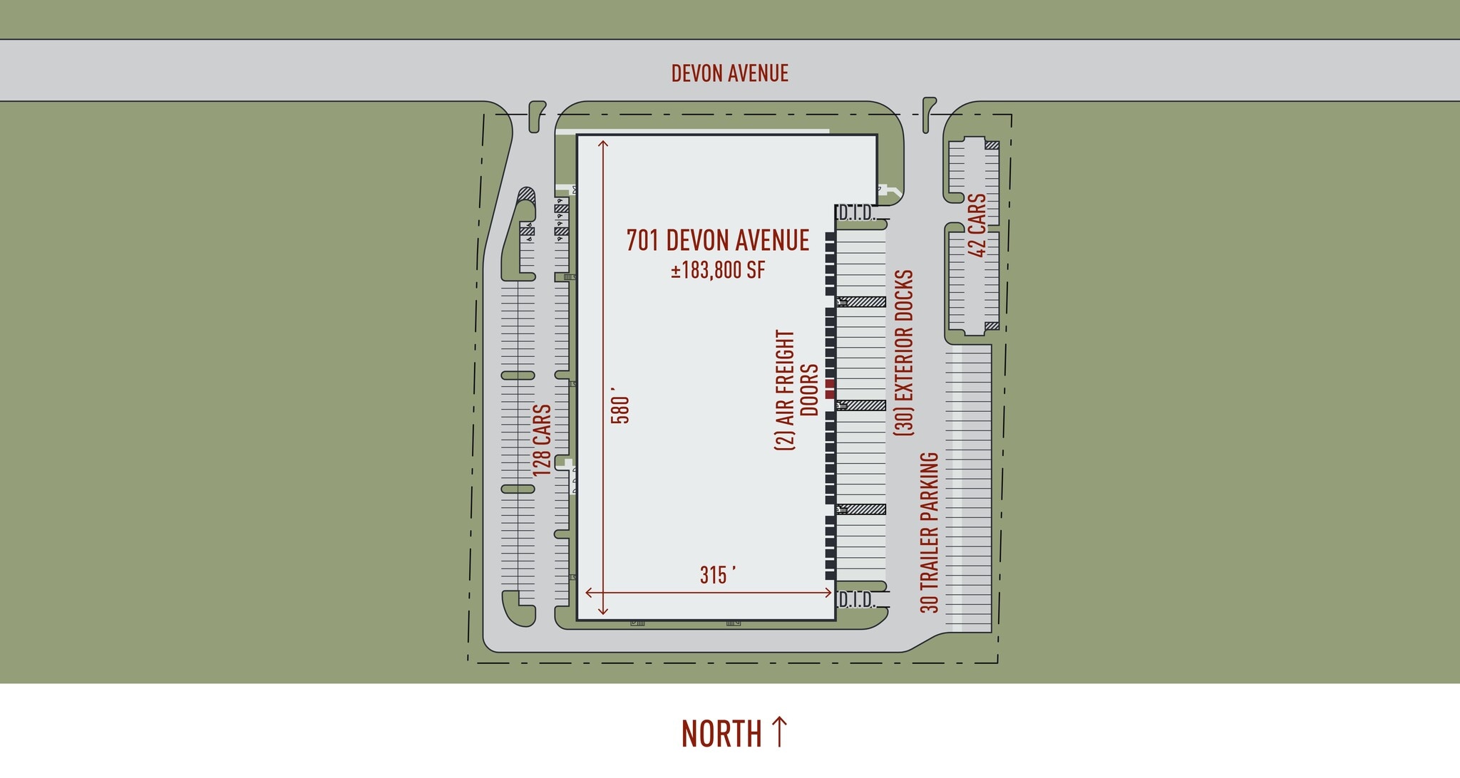 701 E Devon Ave, Elk Grove Village, IL à louer Plan de site– Image 1 sur 2