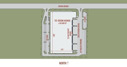 701 E Devon Ave, Elk Grove Village, IL à louer Plan de site– Image 1 sur 2