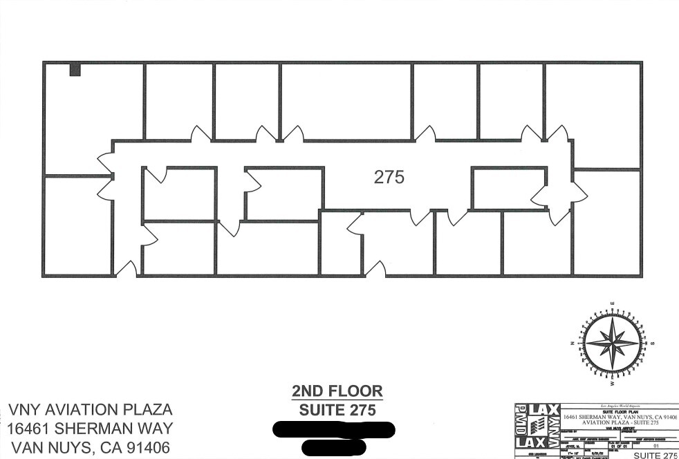16461 Sherman Way, Van Nuys, CA à louer Plan d’étage– Image 1 sur 1
