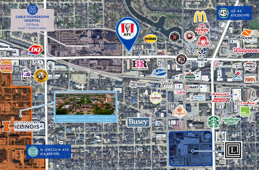 410 W University Ave, Urbana, IL à vendre - Photo de l’immeuble – Image 2 sur 4