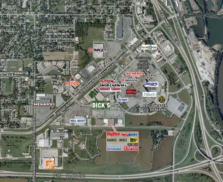 1407-1415 Flammang Dr, Waterloo, IA à louer - Aérien – Image 3 sur 4