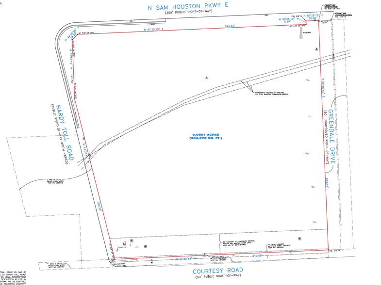 N Sam Houston Pkwy E @ Hardy Toll Rd, Houston, TX à vendre - Plan de site – Image 2 sur 2