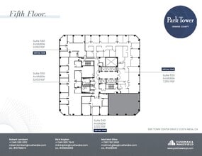 600 Anton Blvd, Costa Mesa, CA à louer Plan d’étage– Image 1 sur 1