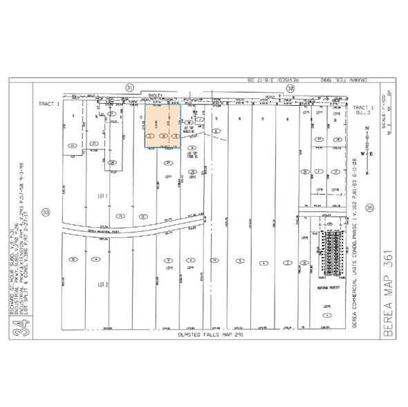 1085-1115 W Bagley Rd, Berea, OH à louer - Plan cadastral – Image 2 sur 4