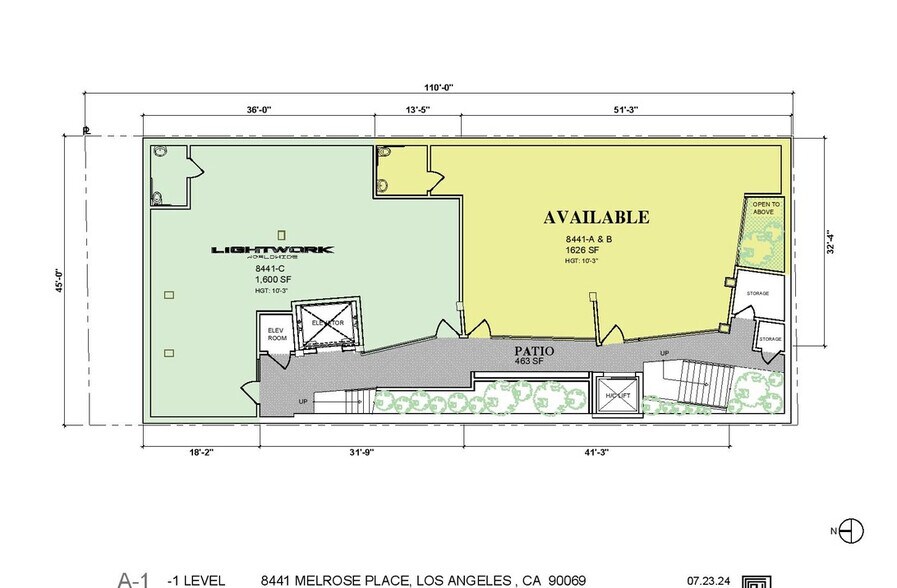 8441 Melrose Pl, Los Angeles, CA à louer - Plan d’étage – Image 2 sur 5