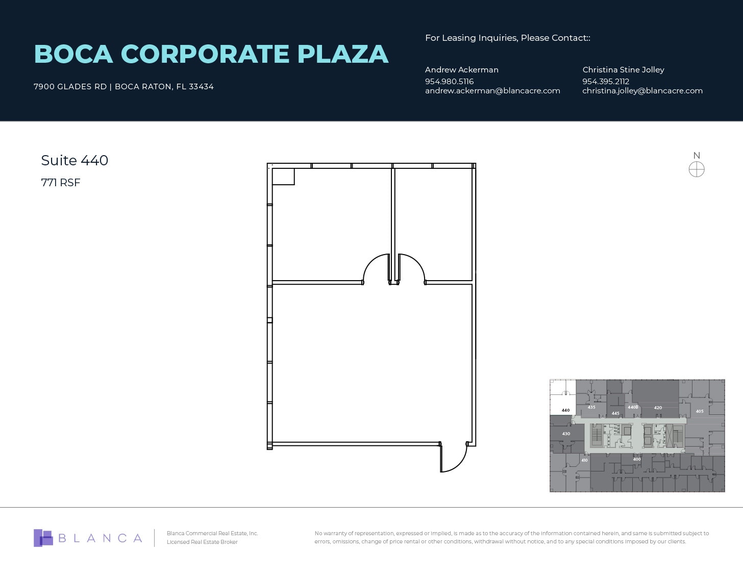 7900 Glades Rd, Boca Raton, FL à louer Plan d’étage– Image 1 sur 1