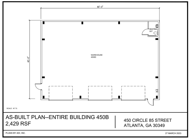 450 85th Cir, Atlanta, GA à vendre - Plan d’étage – Image 1 sur 1