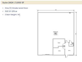 2412-2438 Minnis Dr, Haltom City, TX à louer Plan d’étage– Image 1 sur 1