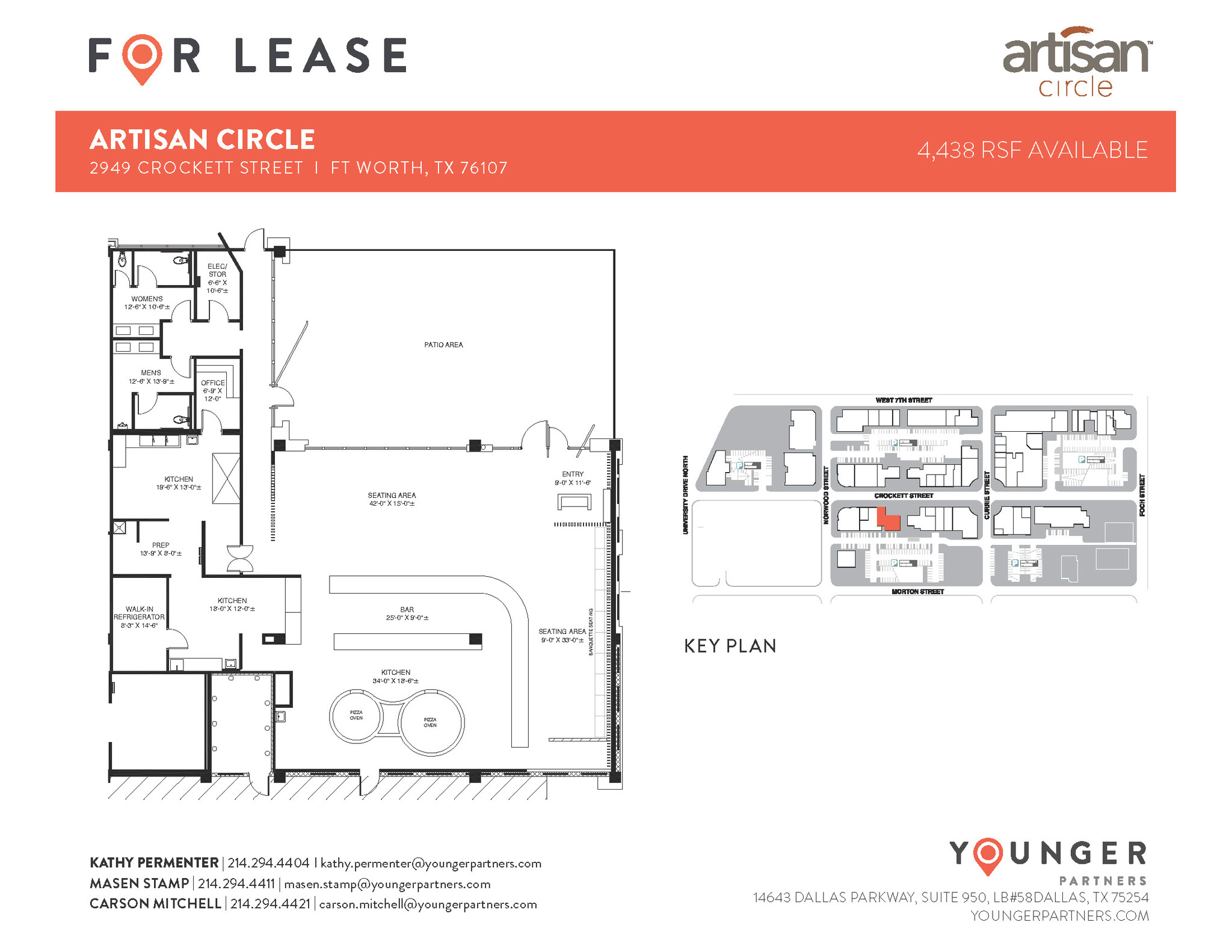 2973 W 7th St, Fort Worth, TX à louer Plan d’étage– Image 1 sur 6