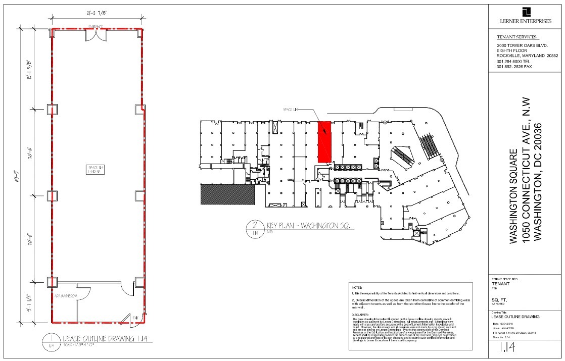 1050 Connecticut Ave NW, Washington, DC à louer Plan d’étage– Image 1 sur 1