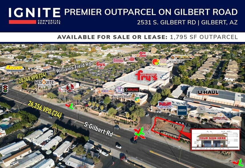 SEC Gilbert & Williams Field Rd, Gilbert, AZ à vendre - Photo principale – Image 1 sur 6