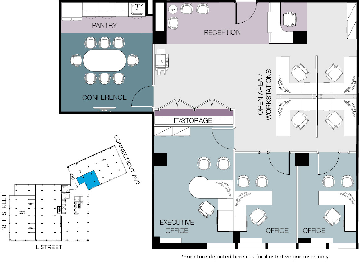 1120 Connecticut Ave NW, Washington, DC à louer Plan d’étage– Image 1 sur 1