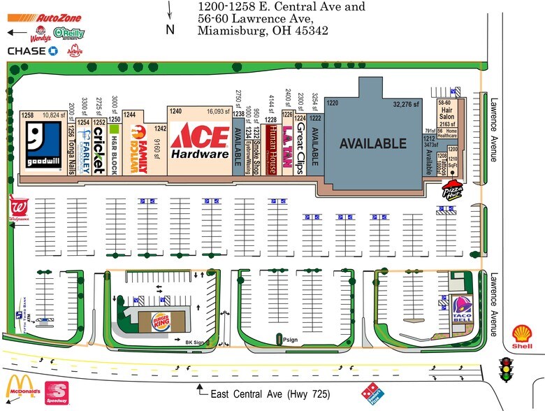 1205 E Central Ave, Miamisburg, OH à louer - Plan de site – Image 3 sur 4