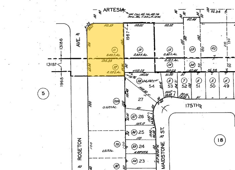 11600 Artesia Blvd, Artesia, CA à vendre - Plan cadastral – Image 2 sur 3