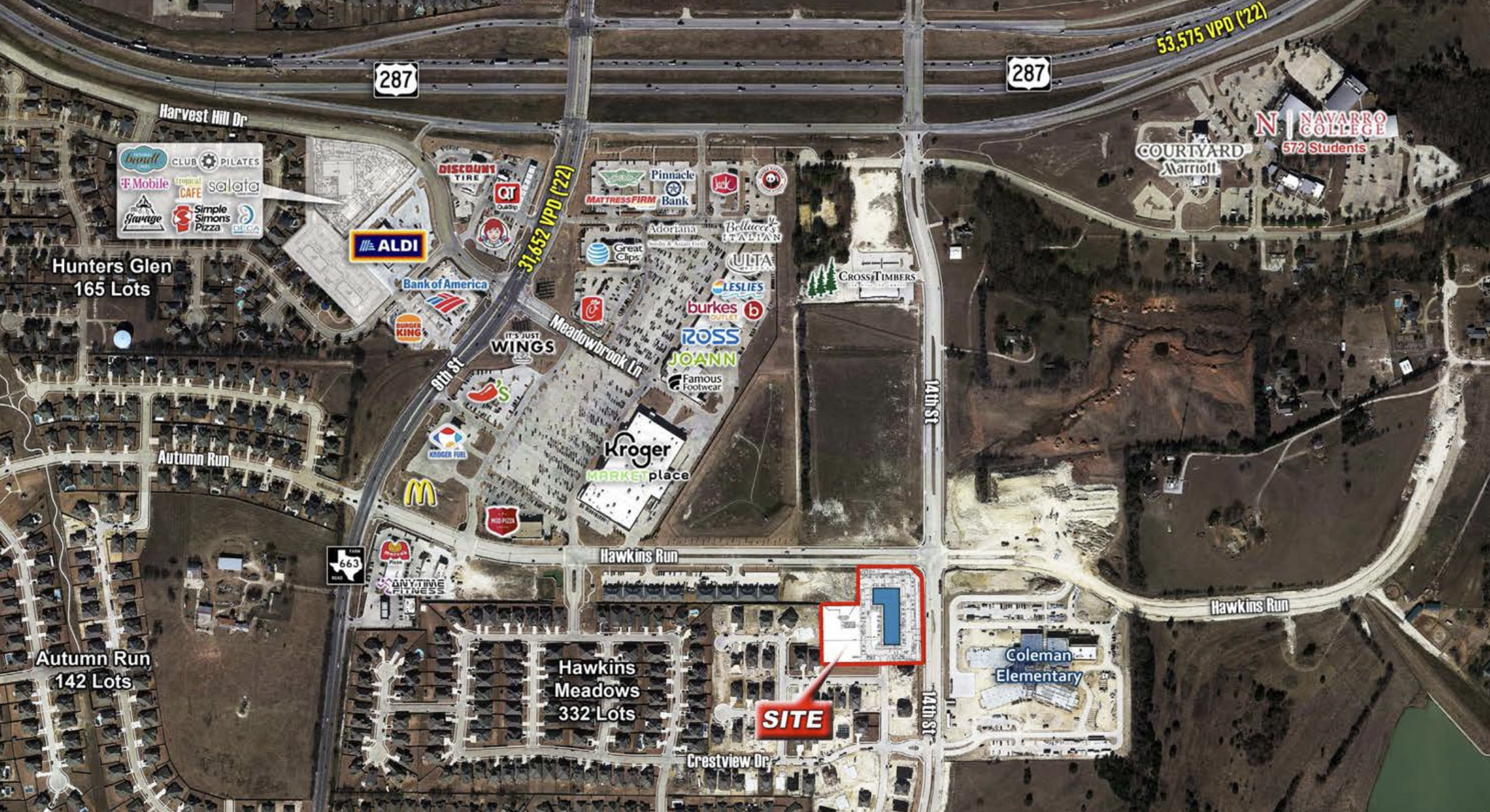 SWC of S 14th St & Hawkins Run, Midlothian, TX à louer Aérien– Image 1 sur 4