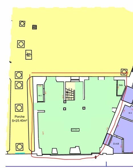 Local commercial dans Versailles à louer - Plan d’étage – Image 2 sur 3