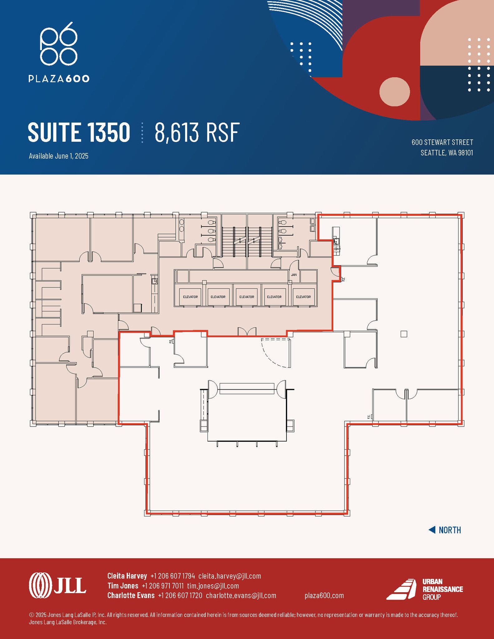 600 Stewart St, Seattle, WA à louer Plan d’étage– Image 1 sur 1