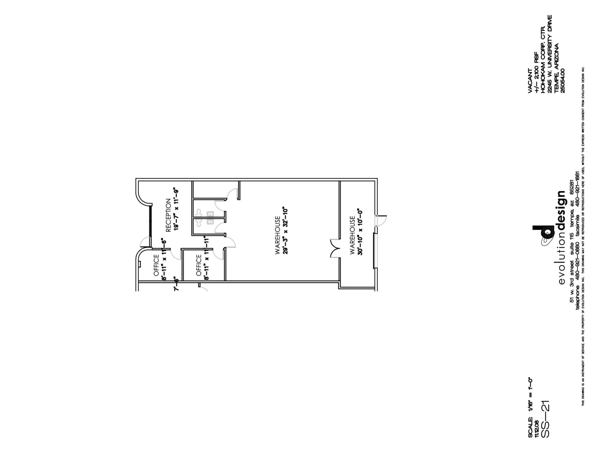 2245 W University Dr, Tempe, AZ à louer Plan d’étage– Image 1 sur 1