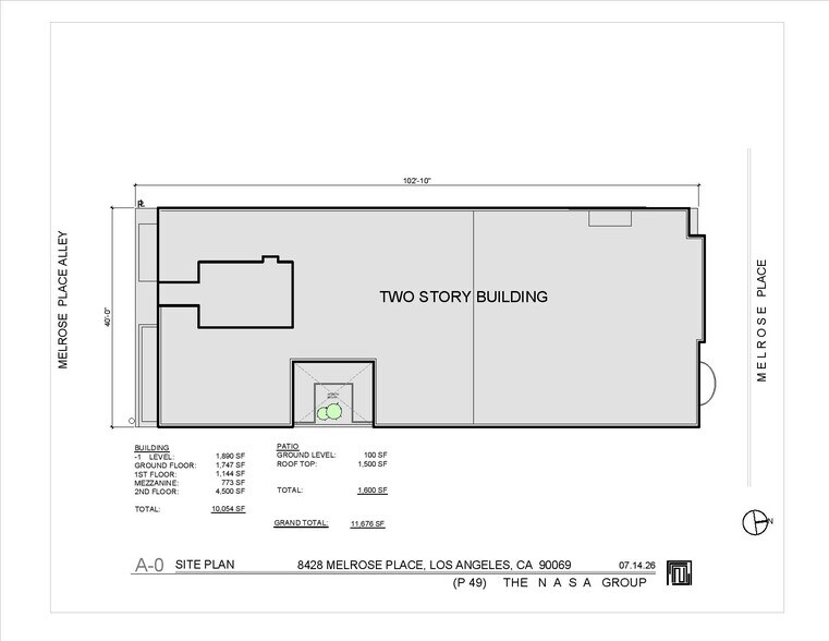8428 Melrose Pl, Los Angeles, CA à louer - Plan d’étage – Image 2 sur 7