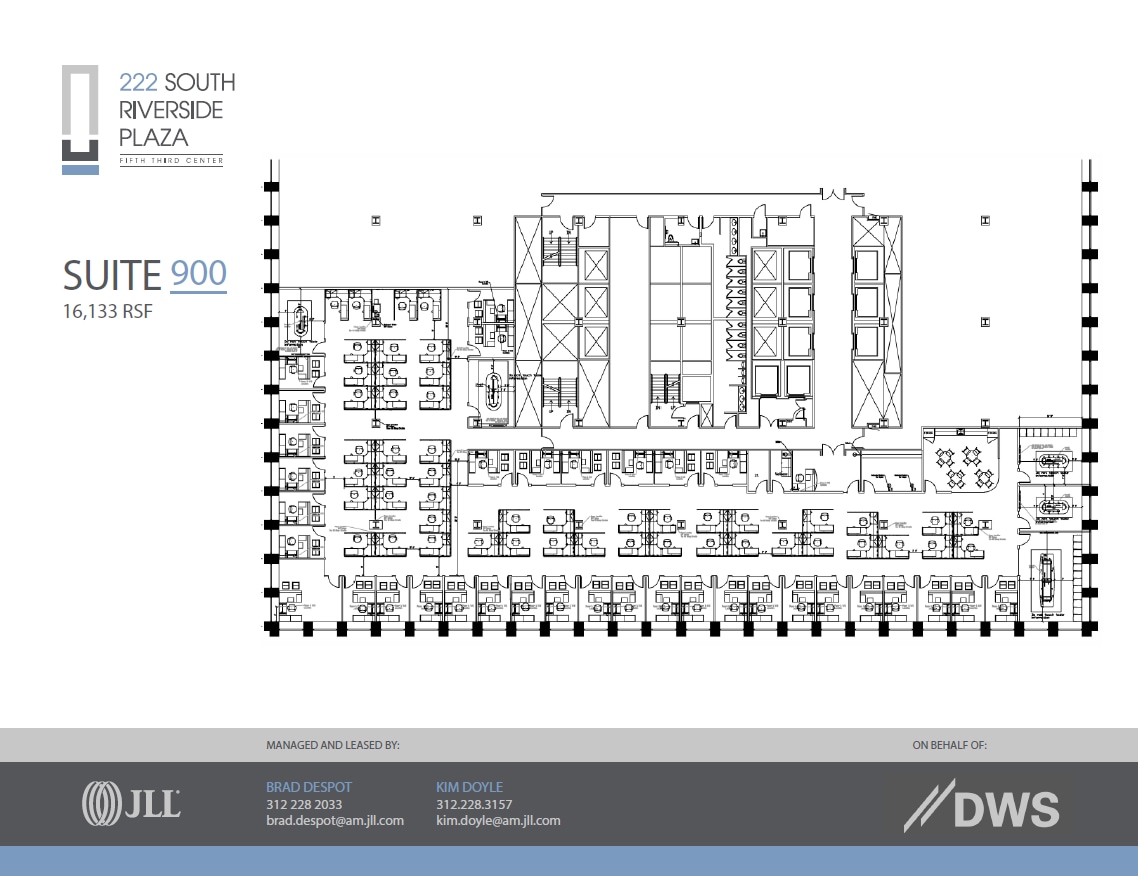 222 S Riverside Plz, Chicago, IL à louer Plan d’étage– Image 1 sur 2