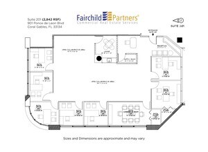 901 Ponce de Leon Blvd, Coral Gables, FL à louer Plan d’étage– Image 1 sur 1