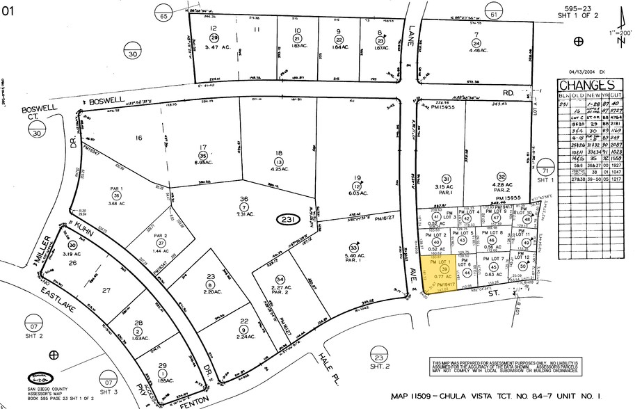 2411 Fenton St, Chula Vista, CA à vendre - Plan cadastral – Image 2 sur 16