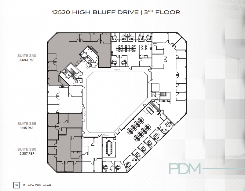 12520 High Bluff Dr, San Diego, CA à louer Plan d’étage– Image 1 sur 1