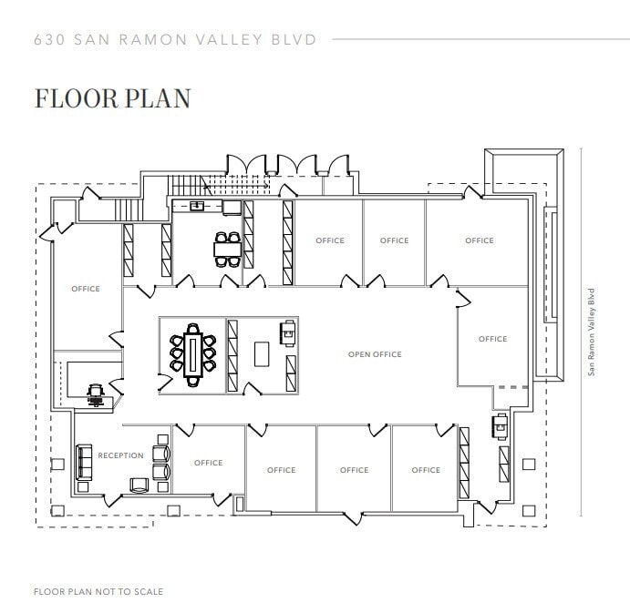 630 San Ramon Valley Blvd, Danville, CA à louer Plan d’étage– Image 1 sur 2