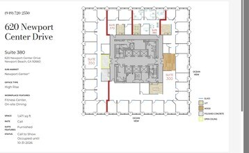 620 Newport Center Dr, Newport Beach, CA à louer Plan d’étage– Image 1 sur 1