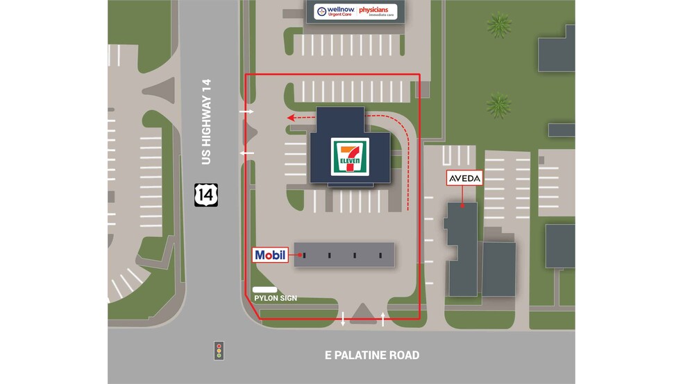 404 Palatine Rd, Palatine, IL à vendre - Plan de site – Image 2 sur 8