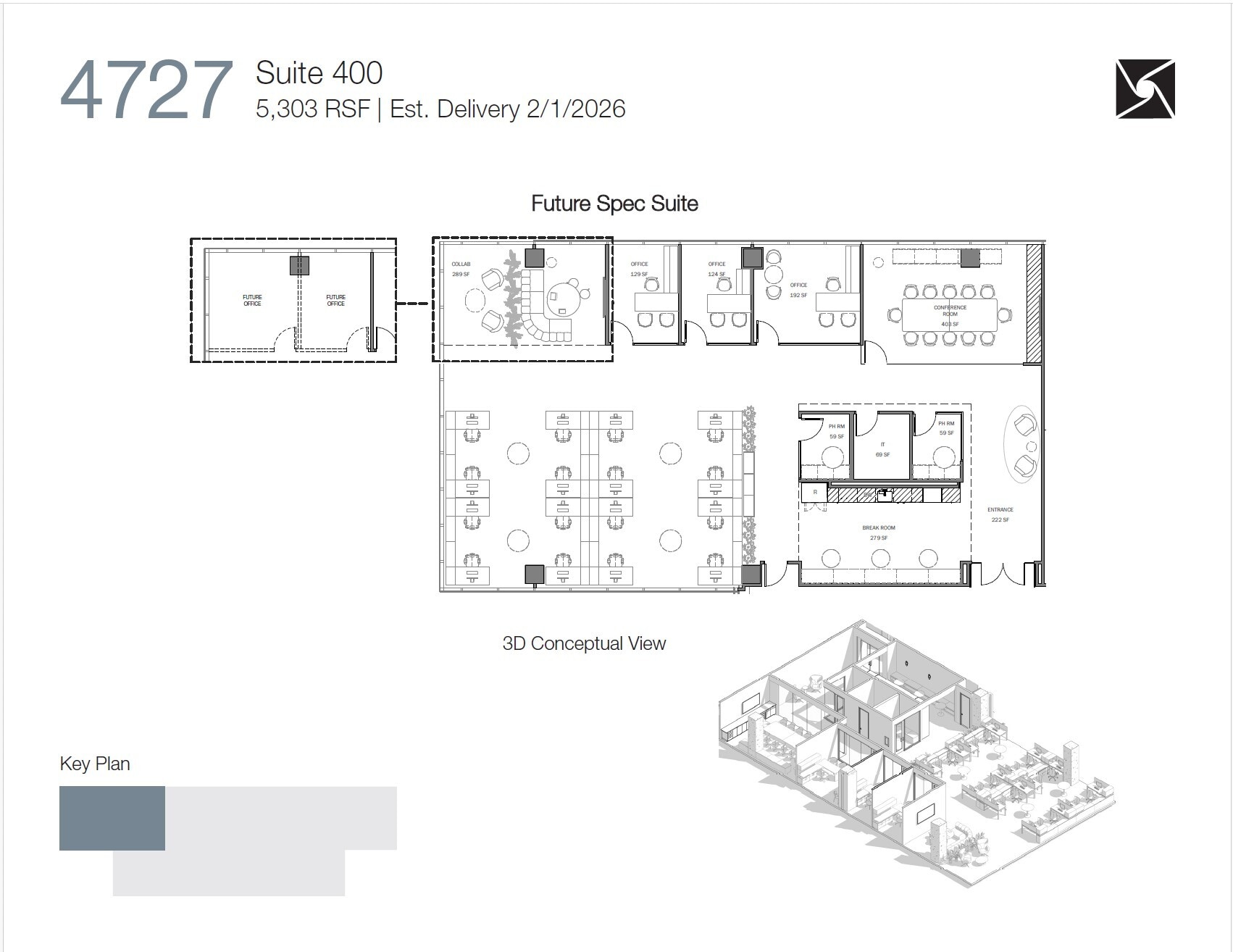 4747 Executive Dr, San Diego, CA à louer Plan d’étage– Image 1 sur 2