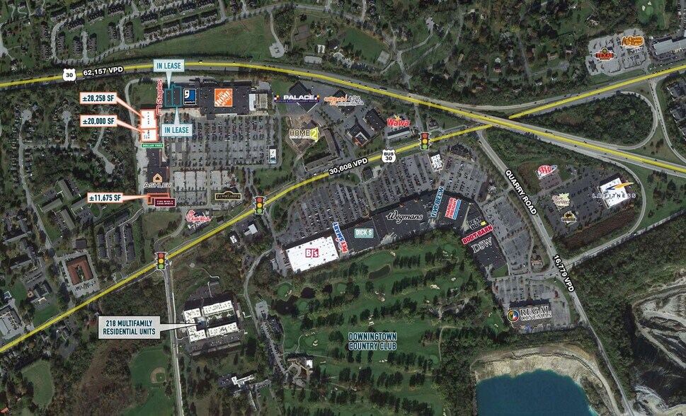 845-967 E Lancaster Ave, Downingtown, PA à louer - Aérien – Image 3 sur 5