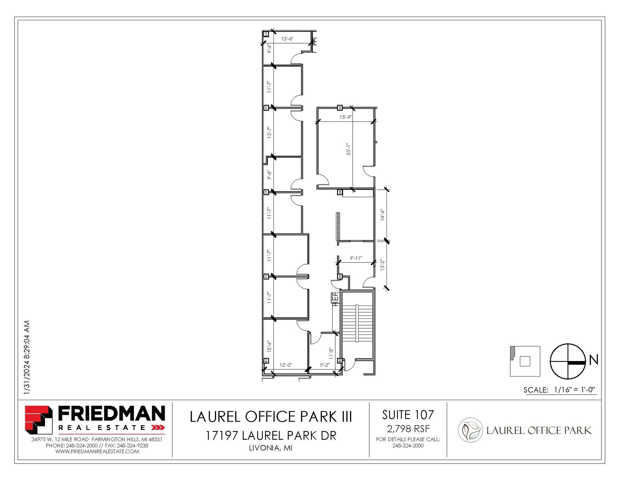 17197 N Laurel Park Dr, Livonia, MI à louer Plan d’étage– Image 1 sur 2