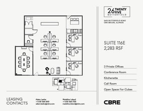 2625 Butterfield Rd, Oak Brook, IL à louer Plan d’étage– Image 1 sur 1