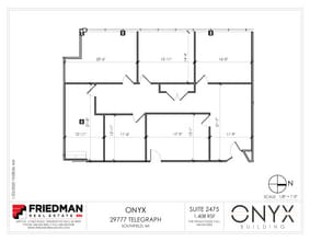 29777 Telegraph Rd, Southfield, MI à louer Plan d’étage– Image 2 sur 2