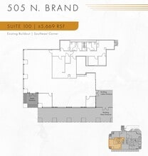 505 N Brand Blvd, Glendale, CA à louer Plan d’étage– Image 1 sur 1
