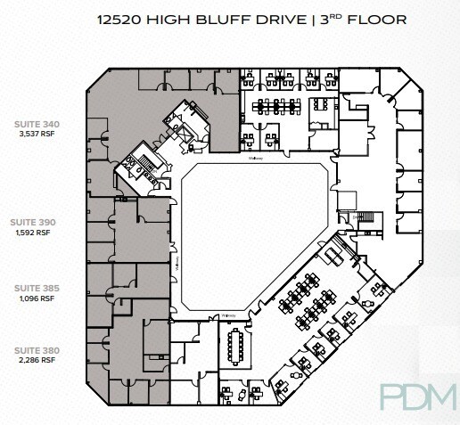 12520 High Bluff Dr, San Diego, CA à louer Plan d’étage– Image 1 sur 1