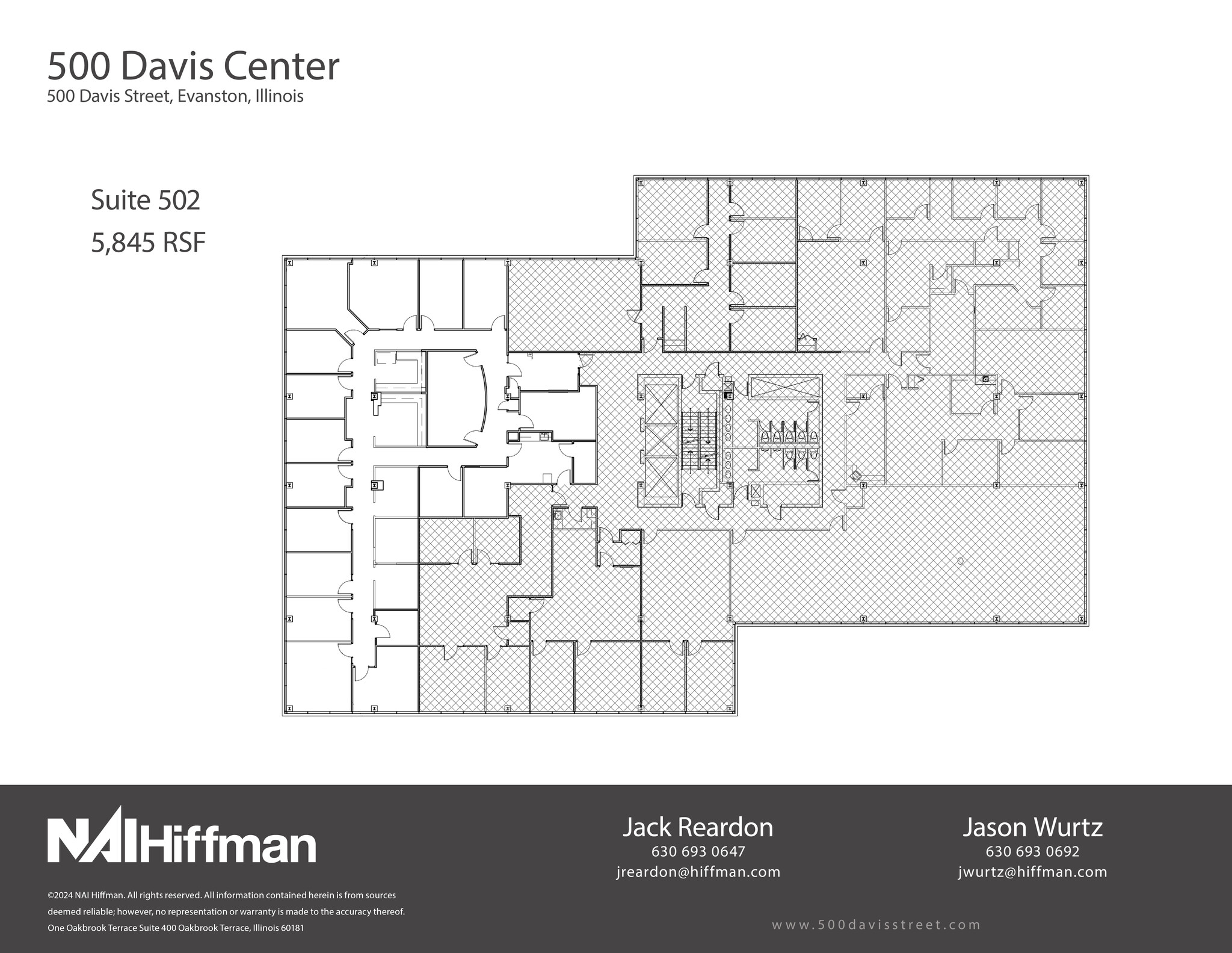 500 Davis St, Evanston, IL à louer Plan d’étage– Image 1 sur 1