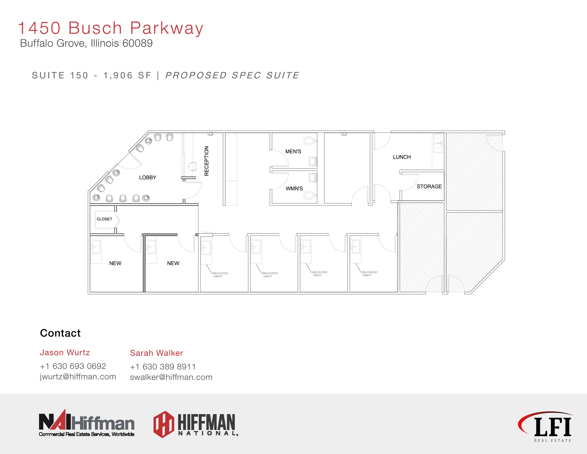 1450 Busch Pky, Buffalo Grove, IL à louer Plan d’étage– Image 1 sur 3