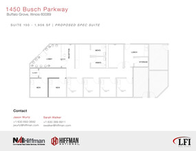 1450 Busch Pky, Buffalo Grove, IL à louer Plan d’étage– Image 1 sur 3