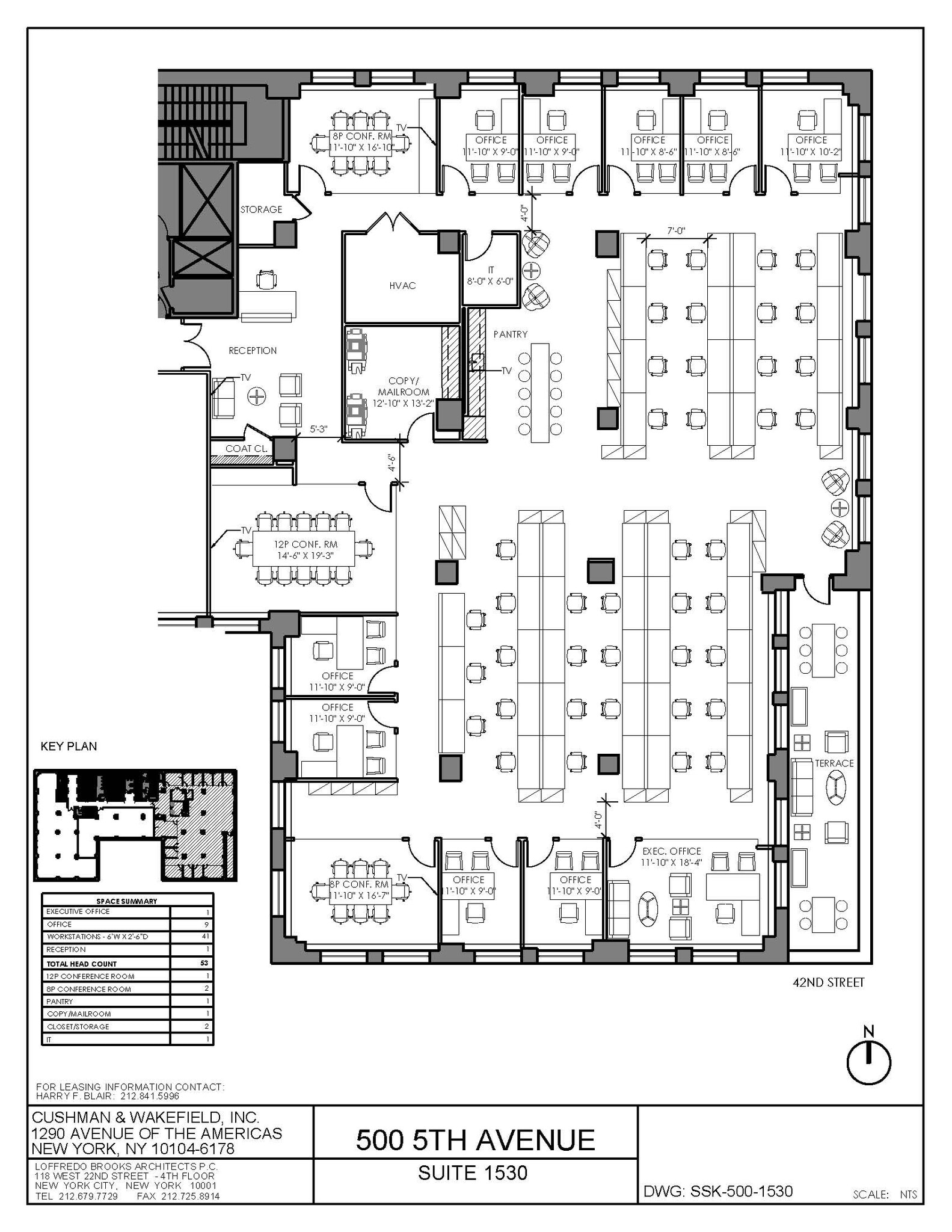 500 Fifth Ave, New York, NY à louer Plan d’étage– Image 1 sur 5