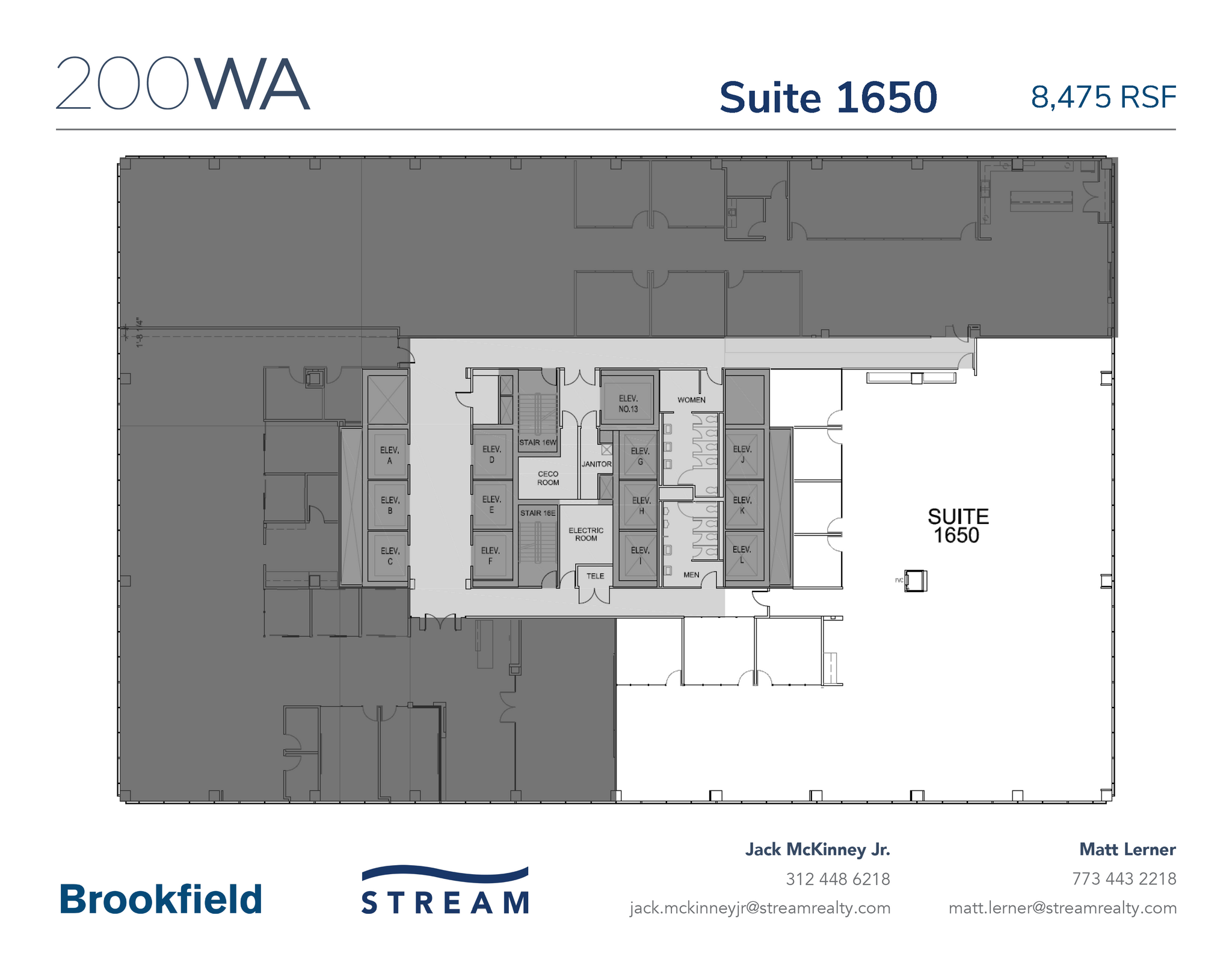 200 W Adams St, Chicago, IL à louer Plan d’étage– Image 1 sur 6